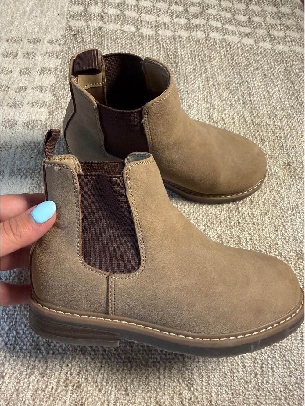 Nordstrom Girls' Tan Chelsea Boots